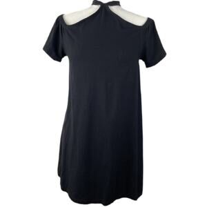 ASOS Basic Off Shoulder Little Black Halter Dress Sz 4